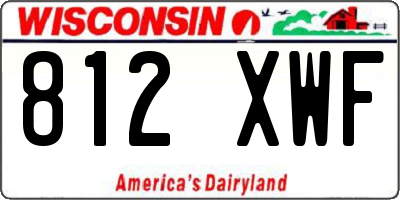 WI license plate 812XWF