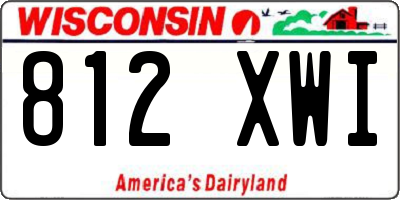 WI license plate 812XWI