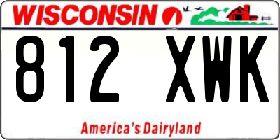 WI license plate 812XWK