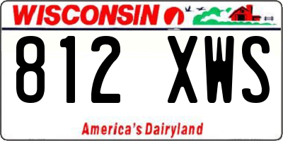 WI license plate 812XWS