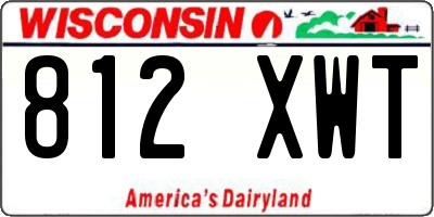 WI license plate 812XWT