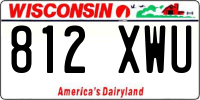 WI license plate 812XWU
