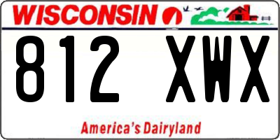 WI license plate 812XWX