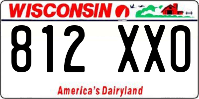 WI license plate 812XXO