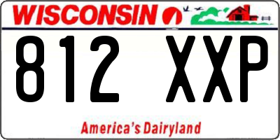 WI license plate 812XXP