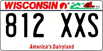 WI license plate 812XXS
