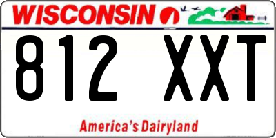 WI license plate 812XXT
