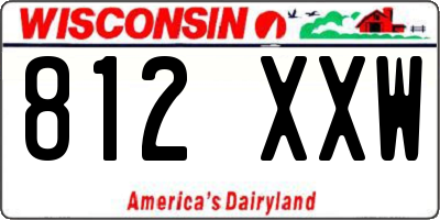 WI license plate 812XXW