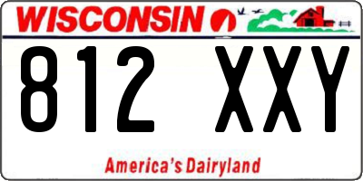 WI license plate 812XXY