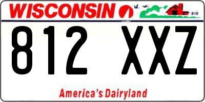 WI license plate 812XXZ