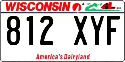 WI license plate 812XYF