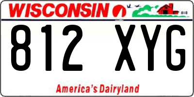 WI license plate 812XYG