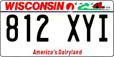 WI license plate 812XYI