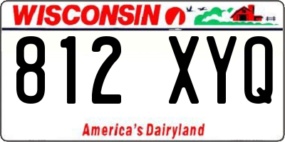 WI license plate 812XYQ