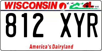WI license plate 812XYR