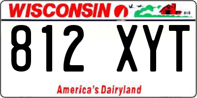 WI license plate 812XYT