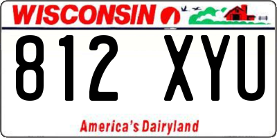 WI license plate 812XYU