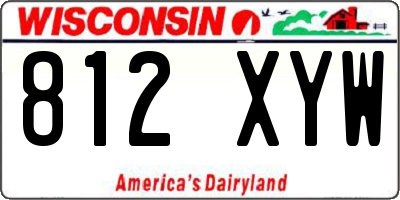 WI license plate 812XYW