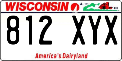 WI license plate 812XYX