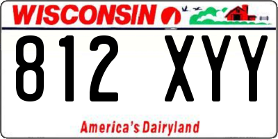 WI license plate 812XYY