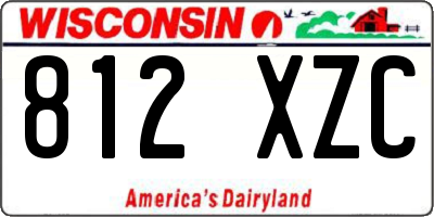 WI license plate 812XZC