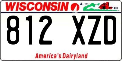 WI license plate 812XZD