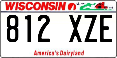 WI license plate 812XZE