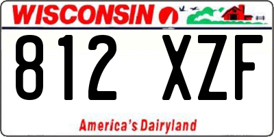 WI license plate 812XZF