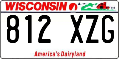 WI license plate 812XZG