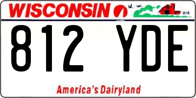 WI license plate 812YDE