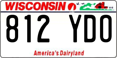 WI license plate 812YDO