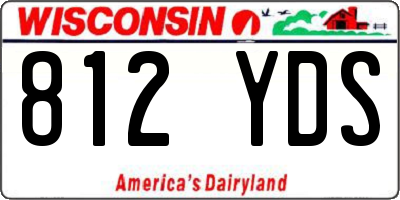 WI license plate 812YDS