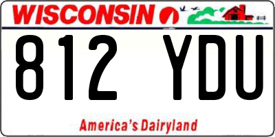 WI license plate 812YDU
