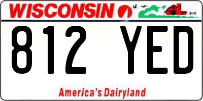 WI license plate 812YED