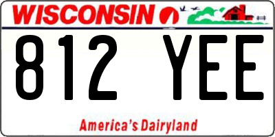 WI license plate 812YEE