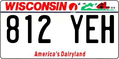 WI license plate 812YEH