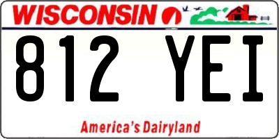 WI license plate 812YEI