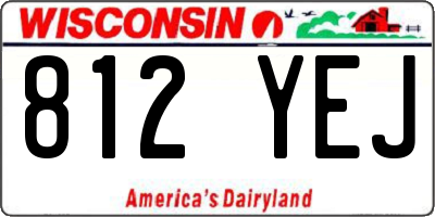 WI license plate 812YEJ