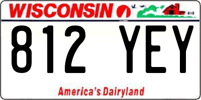 WI license plate 812YEY