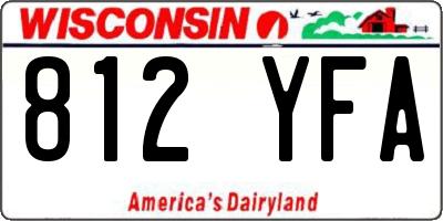 WI license plate 812YFA