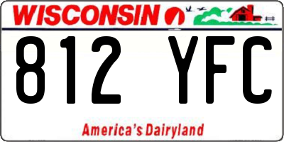 WI license plate 812YFC