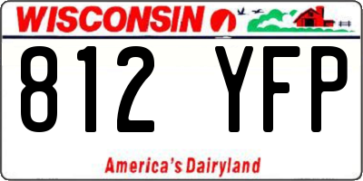 WI license plate 812YFP