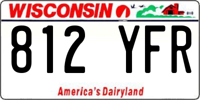 WI license plate 812YFR