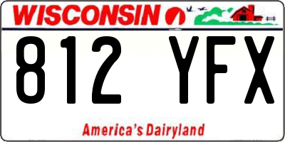WI license plate 812YFX