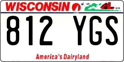 WI license plate 812YGS