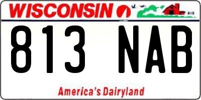 WI license plate 813NAB