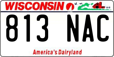 WI license plate 813NAC