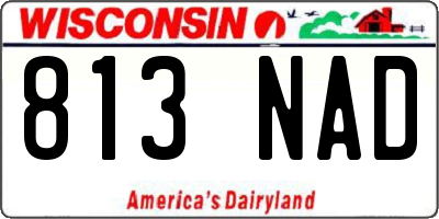 WI license plate 813NAD