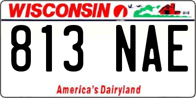 WI license plate 813NAE