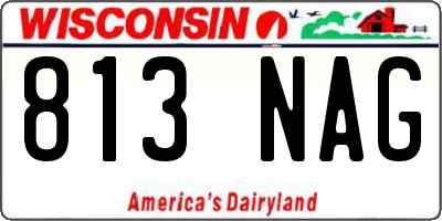 WI license plate 813NAG